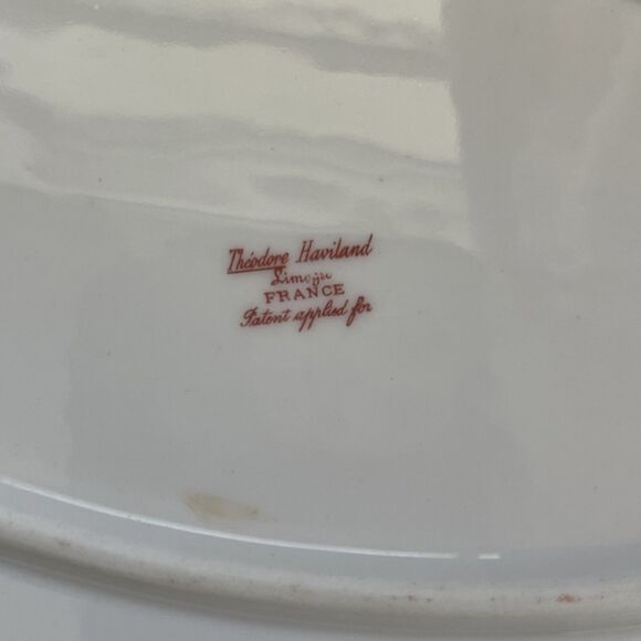 Theodore Haviland Schleiger France Handled Oval Platter, Antique Double Gold 12" - Picture 5 of 8